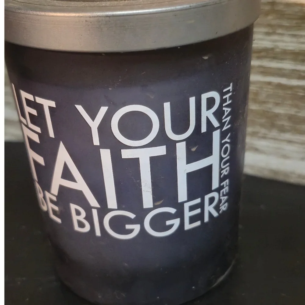 Acadian Candle Co Black Onyx Let Your Faith‎ Be Bigger Than Your Fear Jar Candle